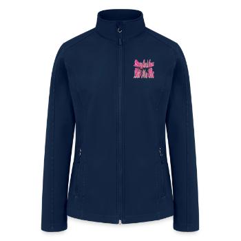 messy n free let me be - Women’s Soft Shell Jacket - navy - Front