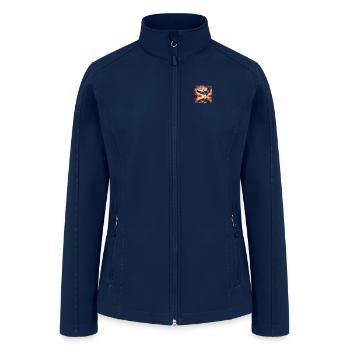 Shoebill Stork a beak that cracks crocodiles - Women’s Soft Shell Jacket - navy - Front