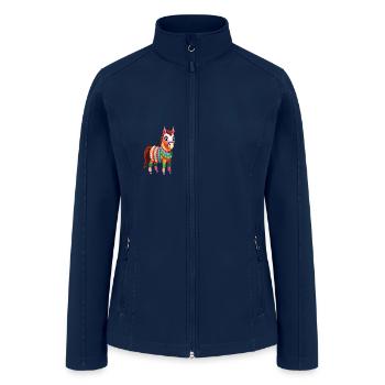 Colorful Celebration Horse - Women’s Soft Shell Jacket - navy - Front