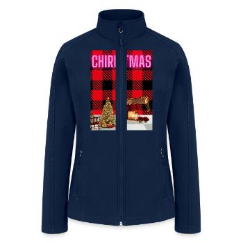 glow - Women’s Soft Shell Jacket - navy - Front