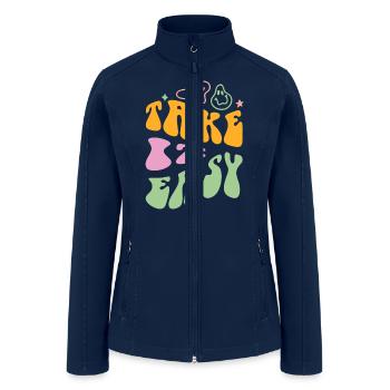 Take it Easy - Women’s Soft Shell Jacket - navy - Front