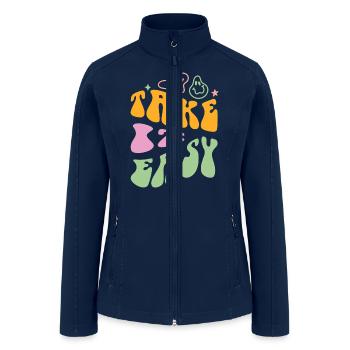 Take it easy - Women’s Soft Shell Jacket - navy - Front