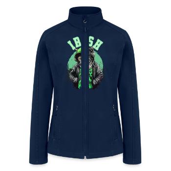 Irish Cat Saint Patrick's Day - Women’s Soft Shell Jacket - navy - Front