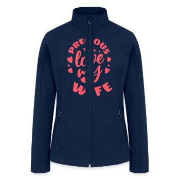 Precious Love My Wife Unisex T-shirts - Women’s Soft Shell Jacket - navy - Front