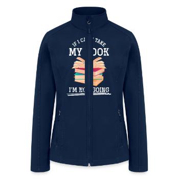 Retro If I Can t Take My Books I m Not Coming - Women’s Soft Shell Jacket - navy - Front