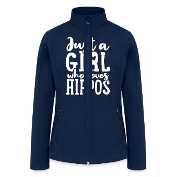 Hippos Hippopotamus Lover - Women’s Soft Shell Jacket - navy - Front