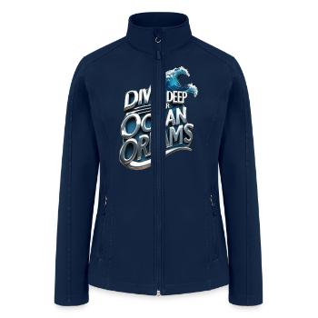 Ocean Dream Depths Wave Reverie - Women’s Soft Shell Jacket - navy - Front