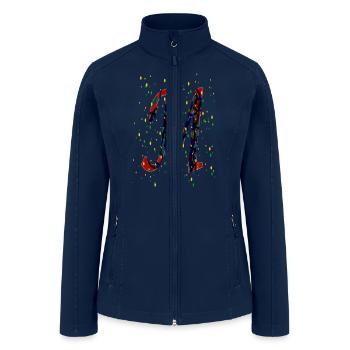 Inscription Letter M - Women’s Soft Shell Jacket - navy - Front