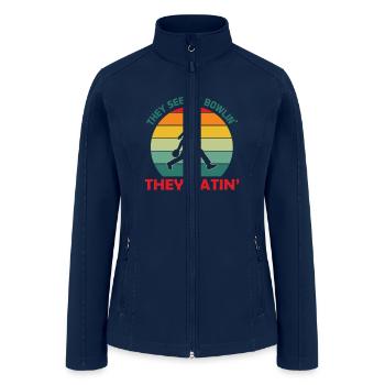 They see me Bowlin they hatin Active - Women’s Soft Shell Jacket - navy - Front