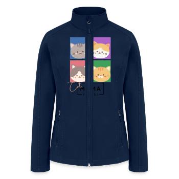 Quartet cat mum vibes Active - Women’s Soft Shell Jacket - navy - Front
