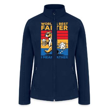 World s Best Farter I mean Father - Women’s Soft Shell Jacket - navy - Front