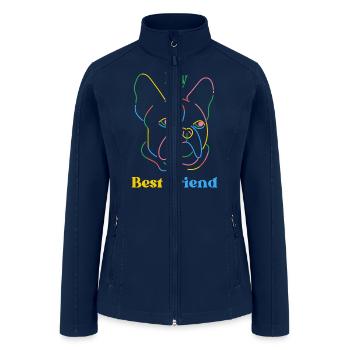 My best friend - Women’s Soft Shell Jacket - navy - Front
