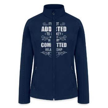 Hockey Puck Game Goalkeeper - Women’s Soft Shell Jacket - navy - Front