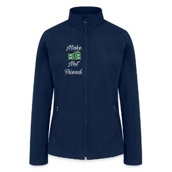Make money - Women’s Soft Shell Jacket - navy - Front