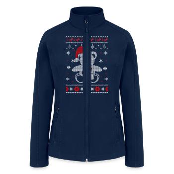 Bear Christmas Christmas - Women’s Soft Shell Jacket - navy - Front