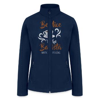 Bartender Connoisseur Espresso Morning Grouch - Women’s Soft Shell Jacket - navy - Front
