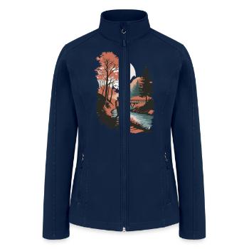 Walk in Fall Landscape - Women’s Soft Shell Jacket - navy - Front