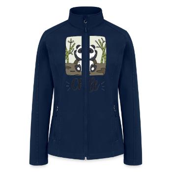 Chill Panda - Women’s Soft Shell Jacket - navy - Front