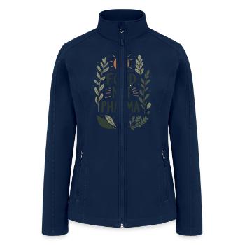 Food Not Pharma Natural Organic Nutrition Comfy - Women’s Soft Shell Jacket - navy - Front