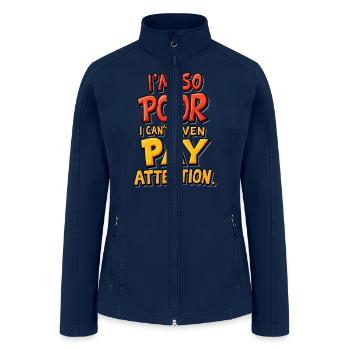 So Poor - Women’s Soft Shell Jacket - navy - Front