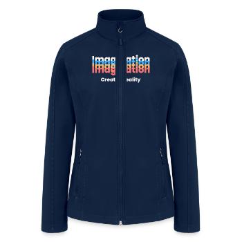 Imagination Creates Reality - Women’s Soft Shell Jacket - navy - Front