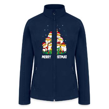 Guinea Pig Christmas Tree Xmas Cute Guinea Pig - Women’s Soft Shell Jacket - navy - Front