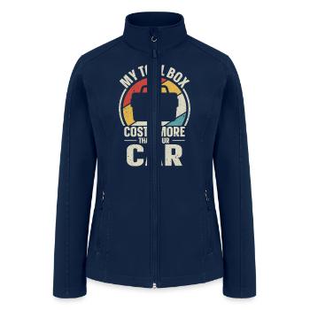 My Toolbox Costs More Than Your Car - Women’s Soft Shell Jacket - navy - Front