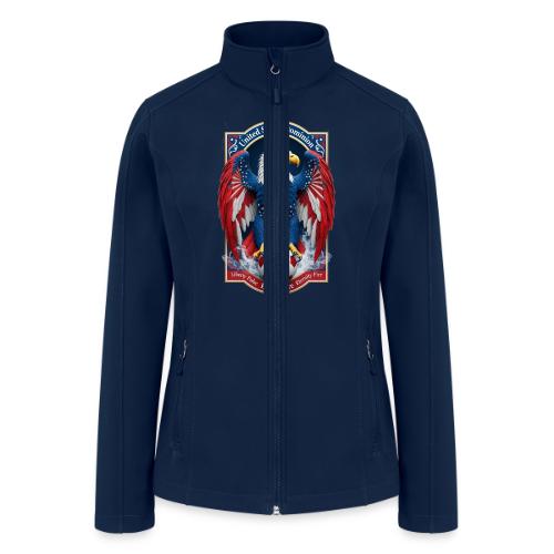 USA Eagle Emblem T Shirt, USA Soccer Pride Gift - Women’s Soft Shell Jacket