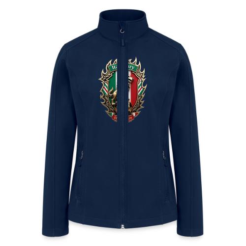 Italy Wolf Fury T-Shirt, Italian Flag Pride Gift - Women’s Soft Shell Jacket