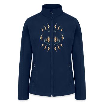 Evil Eye Dagger Lightning Bolts - Women’s Soft Shell Jacket - navy - Front