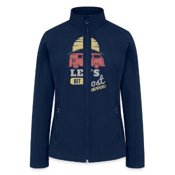 Let's Get Lost 🗺️ T-Shirt - Women’s Soft Shell Jacket - navy - Front
