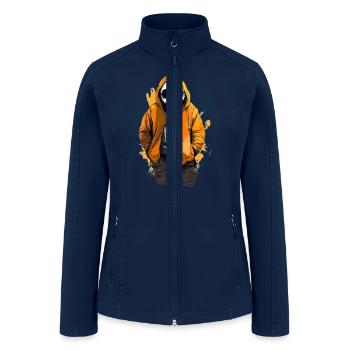 Street Style Giant Panda | Panda Lovers - Women’s Soft Shell Jacket - navy - Front