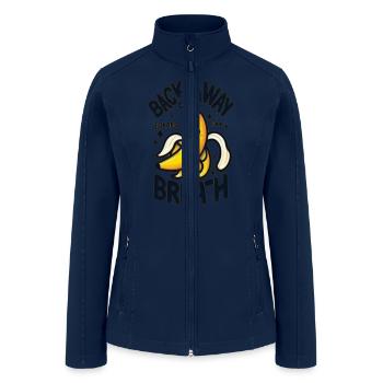 Back Away Banana Breath - Women’s Soft Shell Jacket - navy - Front