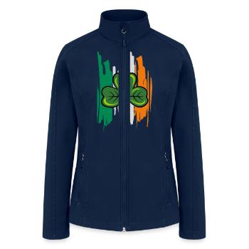 shamrock clover - Women’s Soft Shell Jacket - navy - Front