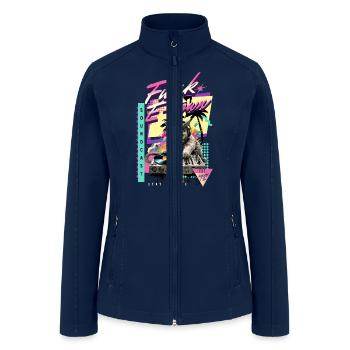 FUNK E-TOWN SOUNDCAST - 90s Steez Cat Dj #2 (pink) - Women’s Soft Shell Jacket - navy - Front