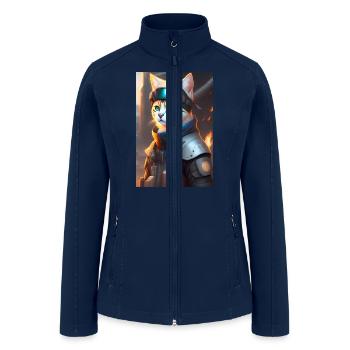Anime Cats - Women’s Soft Shell Jacket - navy - Front