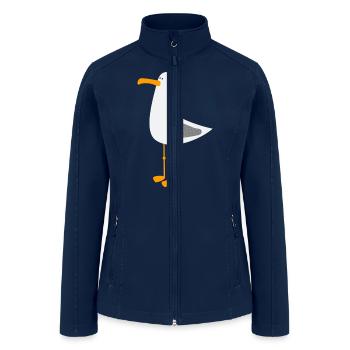 Gull cartoon Sea gull sea bird - Women’s Soft Shell Jacket - navy - Front