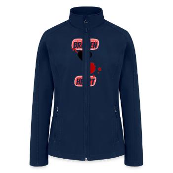 broken heart!!! - Women’s Soft Shell Jacket - navy - Front
