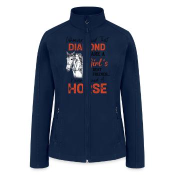 Whoever Said That Diamond Are A Girl 01 - Women’s Soft Shell Jacket - navy - Front