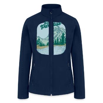 Mountain Landscape Paradise - Women’s Soft Shell Jacket - navy - Front