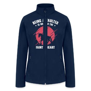 Equestrian Horse Vaulting Vaulter Horseback Riding - Women’s Soft Shell Jacket - navy - Front