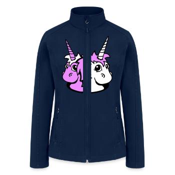 2 Unicorn Girls Team Pretty Ground Hole Friends - Women’s Soft Shell Jacket - navy - Front