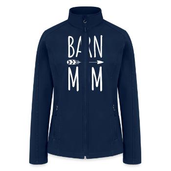 Barn Mom Horse Riding Barnyard Animals Mothers Day - Women’s Soft Shell Jacket - navy - Front