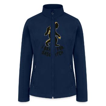 I brake for sasquatch - Women’s Soft Shell Jacket - navy - Front