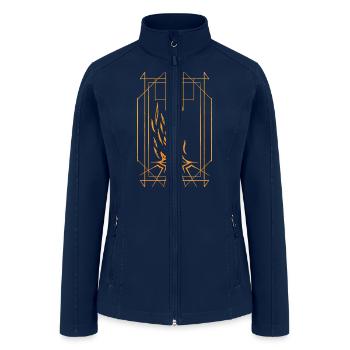 Minimalist Bonfire - Women’s Soft Shell Jacket - navy - Front