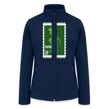 Ireland Stamp St. Patrick's Day - Women’s Soft Shell Jacket - navy - Front