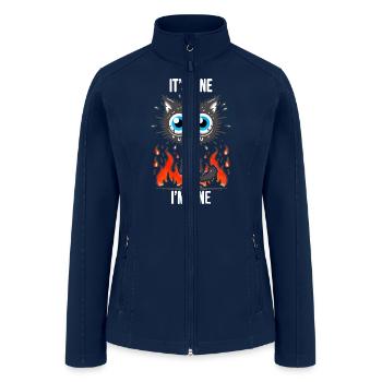 EVERYTHING IS FINE - Women’s Soft Shell Jacket - navy - Front
