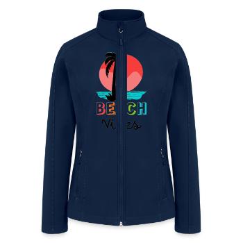 Beach Vibes - Women’s Soft Shell Jacket - navy - Front