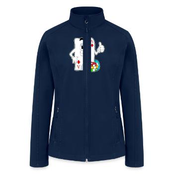 Poker Card With Poker Chips - Women’s Soft Shell Jacket - navy - Front