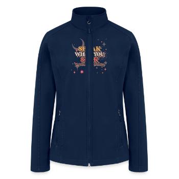 Speak What You Seek - Women’s Soft Shell Jacket - navy - Front